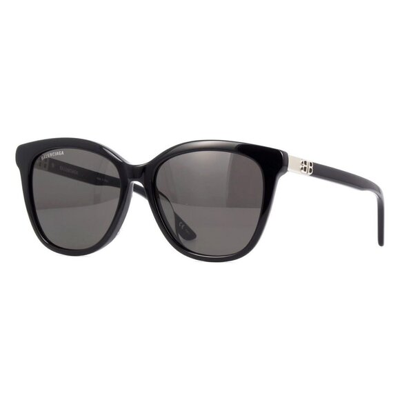 New Authentic  BALENCIAGA Black Rimless Square BB0183SA 001 Sunglasses Women - Picture 1 of 4